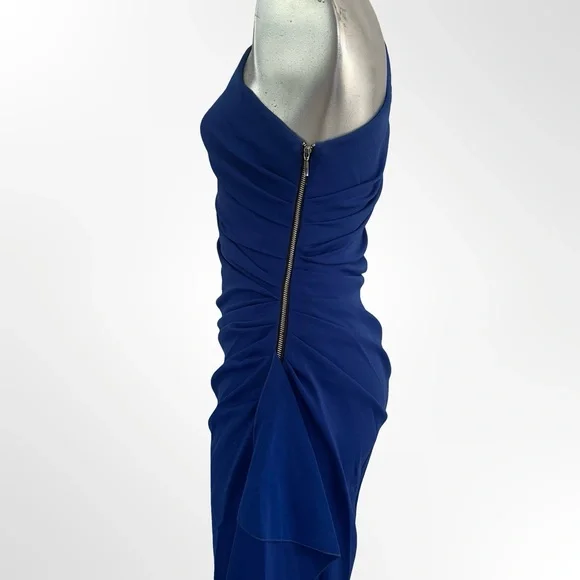 Elegant Aida One-Shoulder Blue Dress - Picture 3 of 5